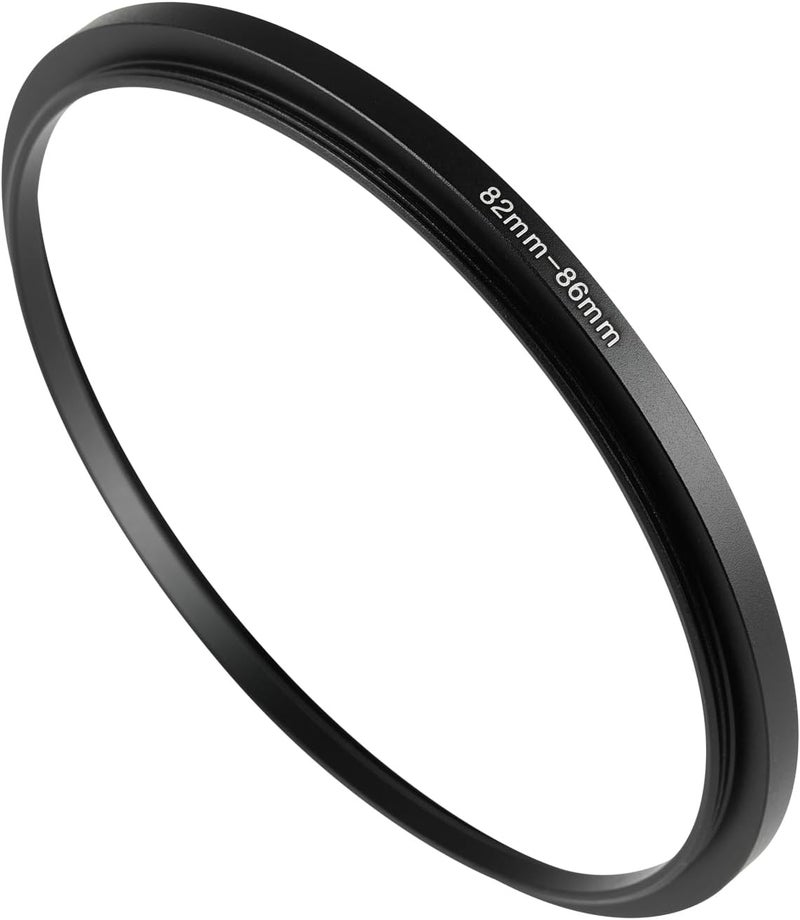 JOYTOLIN 82-86mm Metal Step-Up/Down Ring Adapter Compatible with Mirrorless Cameras DSLR Lens, UV CPL ND Filter Thread Converter, Black - Image 1